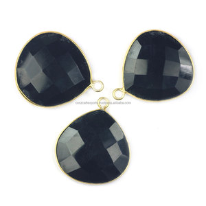 Pendentif en argent sterling 925 pour femmes avec pierre précieuse en onyx noir Réglage de la lunette de conception simple Stock d'expédition rapide pour hommes - Product Image 3
