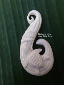 จี้แกะสลักกระดูกวัวสำหรับทุกเพศพวงกุญแจธรรมชาติประดับไข่มุกเพชรแฟชั่นจิตวิญญาณรูปวัวกระดูกสำหรับเด็กขายส่ง - Product Image 4