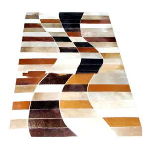 Low Price Hair On Leather Area Rugs and Embroidered Carpets for the Win Fully Customized Leather Rugs