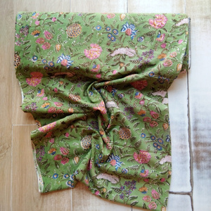 Wholesale Cotton Block Printed Fabric Sewing Garments Redesign, <b>Bags</b> & Home Bedding Accessories Multipurpose Raw Material Fabric - Product Image 3