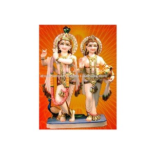 Statue en marbre du Seigneur Radha Krishna, statue de dieu hindou, statues de dieux indiens - Product Image 1