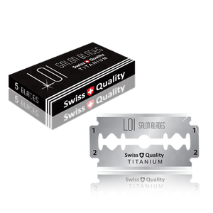 LOI pisau cukur sisi ganda sekali pakai, pisau cukur Stainless Steel T5 B100 untuk paket pilar pencukur Salon tukang cukur pria berkualitas - Product Image 4