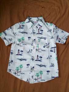 Lots de stock du Bangladesh, chemises à manches courtes pour garçons, authentiques, de marque, rayées, décontractées, imprimées, en coton, boutonnées, col rabattu - Product Image 2