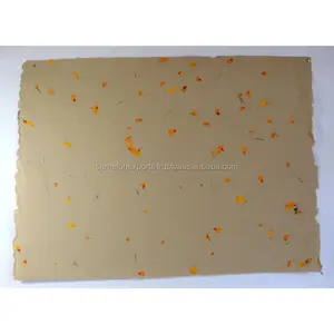 Fatto a mano 80 Gsm 100% naturale fibra di iuta foglio di fiori petali per scrittori inviti Scrapbooking e decorazione di stampa