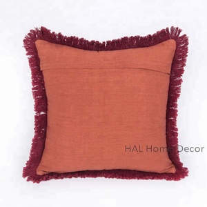 Handmade Decorative <b>Sofa</b> Pillow Case Square Pillow 16 X 16, Wholesale Custom Ikat Embroidered Indian Cushion <b>Cover</b> - Product Image 5