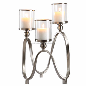 โลหะสีดำกุหลาบพืชแต่งงานสี่แขน Candelabra - Product Image 6