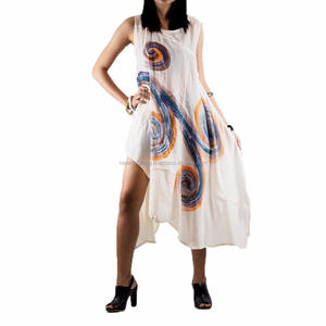 Robe pour femmes, vêtement décontracté, peint en été, longueur mi-mollet - Product Image 2