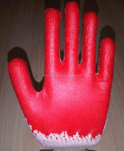 Jauge 10 XL Gants de sécurité en latex rouge antidérapants doublés de nylon et en coton tricoté Gants de protection à usage général Échantillon gratuit Nom de marque - Product Image 2