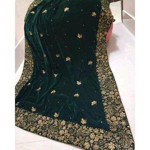Ladies Velvet Shawl New Design With Custom Design - Product Image 1