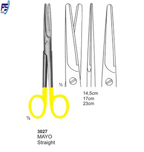 TC MAYO ตัดกรรไกรตรงสแตนเลส,23ซม. FS: 3027 - Product Image 1