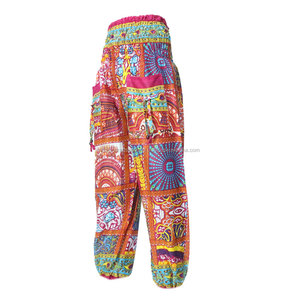 Pantalones bombachos con estampado de rayón para mujer india, pantalones holgados Hippie gitano, ropa Bohemia para mujer, pantalones para mujer - Product Image 3
