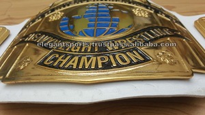 Cinturón de campeonato de lucha libre, Logo rojo, blanco, 4mm - Product Image 6