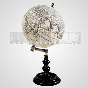 Globe terrestre éducatif écologique rotatif Art Déco avec base métallique Maximus International Authentic Model MS-277 pour enfants et adultes - Product Image 4
