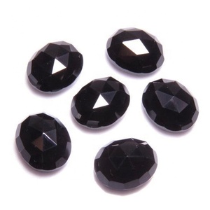 อัญมณีทรงหลวมรูปวงรีทำจากหินโมราสีดำธรรมชาติขนาด6X8มม.,สินค้าขายส่ง - Product Image 1
