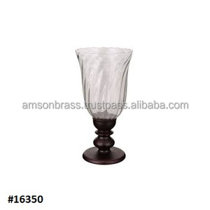 Bougeoir en métal, fer et verre pour décoration intérieure - Product Image 5