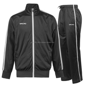 Venta al por mayor Unisex invierno chándal cremallera chaqueta pantalones traje de entrenamiento personalizado ropa deportiva transpirable secado rápido 100% poliéster - Product Image 5