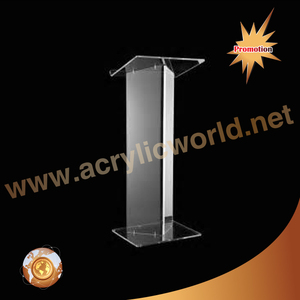 Logotipo personalizado de fábrica, podio acrílico moderno, púlpito, escuela, iglesia, atril con luz LED - Product Image 1