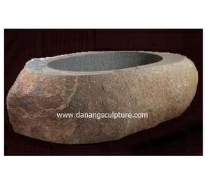 อ่างอาบน้ำหินกลมหินอ่อนอ่างอาบน้ำหินสีเทาแบบตั้งได้ตามต้องการ - Product Image 6