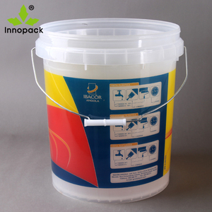 Tambour/seau/baril en plastique transparent de 5 gallons avec couvercle Capacité de 20 litres - Product Image 1