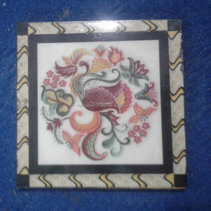 Sous-verre incrusté en bois et os artisanat de forme carrée de qualité supérieure avec motif de fleurs à bas prix personnalisé - Product Image 6
