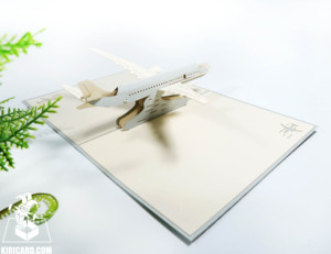 Venta al por mayor de tarjetas de regalo de feliz cumpleaños Avión Pop Up Card precio barato al por mayor fabricante de artesanía - Product Image 2
