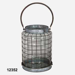 Galvanized Metal <b>Candle</b> <b>Lantern</b> - Product Image 1