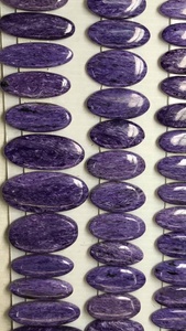 เครื่องประดับอัญมณีทรงหลังเบี้ยทรงหลังเบี้ยสีม่วงธรรมชาติ - Product Image 5