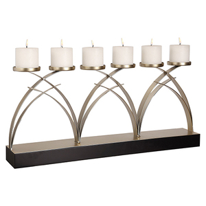 Candelabro antiguo de hierro para decoración del hogar, chimenea, boda - Product Image 1