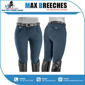 Ropa ecuestre duradera Jodhpurs de marca privada con asiento completo de silicona Medias para montar a caballo Último diseño a la venta - Product Image 2
