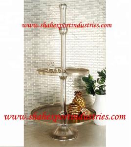 ชั้นแสดงสินค้าโลหะ5ชั้นสีเงินสูงพร้อมคุณสมบัติกันน้ำสำหรับงานเลี้ยงวันเกิดงานแต่งงานและถาดเสิร์ฟคุกกี้/คัพเค้ก - Product Image 5