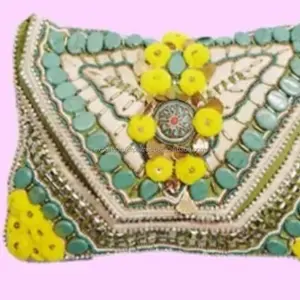 Colorful Beads Evening Designer Handbag clutch bag Handcrafted Indian latest Collection Guru Kirpa Export House