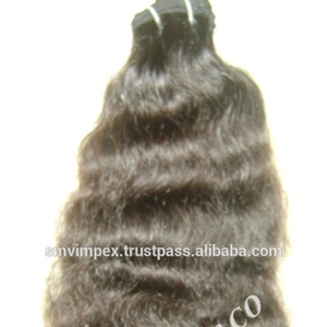 Extensions de cheveux humains non traités, cheveux humains vierges indiens bruts, branche droite naturelle. Tissage des cheveux alignés sur les cuticules - Product Image 2