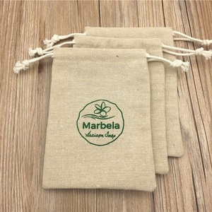 Bolsa de algodón para jabón Bolsa de algodón con cordón - Product Image 3