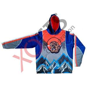 Sudadera con Capucha Sublimada Personalizada de Fábrica OEM al por Mayor, para Hombre y Mujer, de Invierno, con Forro Polar, Patrón 3D, Térmica, con Cierre Completo, Poliéster/Algodón - Product Image 1