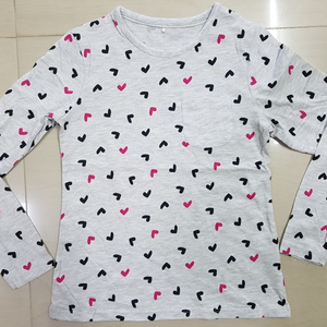 Venta caliente en Bangladesh Stock Lote/envío Overrun Allover Impreso Multi Color Girls Super Fancy All Season T-Shirt - Product Image 1