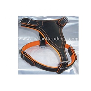 Arnés de cuero premium al por mayor para perros, acolchado en contraste, accesorios duraderos para mascotas, arnés para perros, accesorios para perros, arnés de cuero para perros - Product Image 3