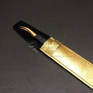 Vetus Tweezer 5B-SA Solid Black Powder Coated Japanese Stainless Steel <b>Isolation</b> Tweezers for Eyelash Extension - Product Image 3