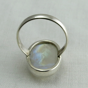 Pierre de lune arc-en-ciel extrême, bagues en argent Sterling 925, vente en gros, bijoux en argent, bijoux en argent - Product Image 4