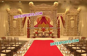 Escenario de boda de India del Sur, montaje de escenario de boda de fibra, fabricante asiático, a la venta - Product Image 4