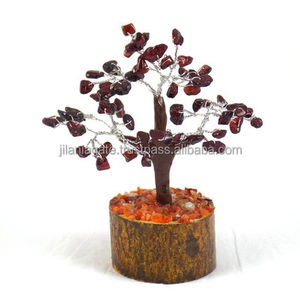 Stunning Amazing Agate Tree 60-<b>Chip</b> Garnet Stone <b>Crystal</b> Figurine Home Decor Love Chakra Feng Shui Semi-Precious Gemstone Craft - Product Image 1