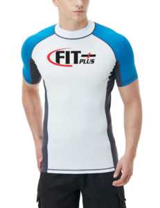 Protector de sarpullido de manga corta para hombre, diseño personalizado, secado rápido, para Fitness, gimnasio, entrenamiento - Product Image 1