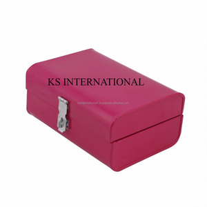 Emballage de carton de boîte de coffre de fer enduit de poudre rose de haute qualité - Product Image 1