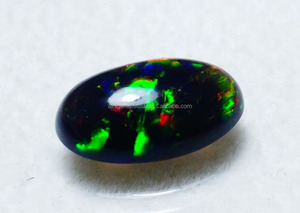 พลอยโอปอลดำเอธิโอเปียคุณภาพ AAA+++ - พลอยโอปอลดำเวโลขัดเงา - พลอยสีดำเรียบเนียนหลากสี - Product Image 4