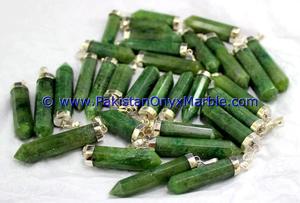 จี้เงินรูปเคารพทำจากผ้ากรอสซูลาร์สีเขียวมันวาว - Product Image 5