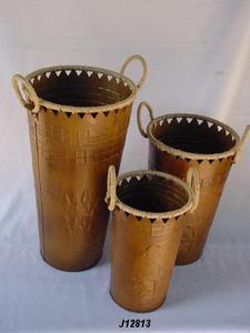 Iron Planter With Copper Plating Metal Planter Planters Copper Finish <b>for</b> Home and Garden - Product Image 4