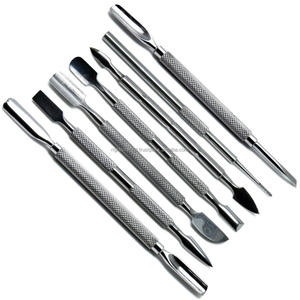 เล็บ Cuticle ช้อน Pusher Trimmer เหล็กแฟ้มทำเล็บมือเล็บเท้าความงามชุดเหล็กร้านเสริมสวยตัดผมสาว - Product Image 1