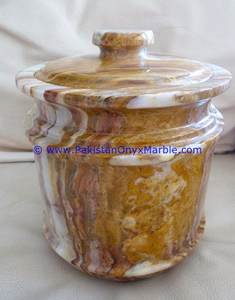 Joyero de Ónix de Pakistán, Tallado y Pulido a Mano en Mármol, Decoración para el Hogar, Estilo Regalo - Product Image 2