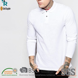 Alta calidad 100% algodón orgánico manga completa para camisetas de polo diseño personalizado en línea al por mayor Bangladesh para hombres largos - Product Image 5