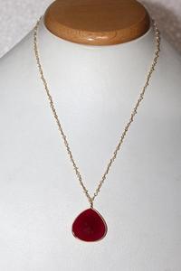 925 Sterling Solid Silver Gold Plated Beautiful Natural <b>Pearl</b> With Ruby Beaded Gemstone <b>Necklace</b> for Wholesale - Product Image 2