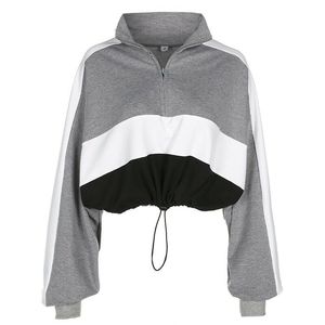 Women's Fashion <b>Crop</b> <b>Top</b> Hoodies Pullover With Hood Plus Size Waterproof and Breathable Woolen for Teenagers in Winter - Product Image 5